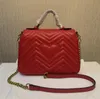 Varm högkvalitativ kvinnor Lady Luxurys Chain Heart Shoulder Bags Plånböcker Marmont Väskor äkta läder Crossbody Handväskor Purs Pures Tote Bag