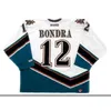 Chen37 Real Men Full embroidery #12 PETER BONDRA 1998 Vintage Hockey Jersey or custom any name number Jersey