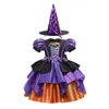 Special Occasions Halloween Girls Witch Dress Carnival Party Toddler Kids Bat Costume Infant Vampirina Up Children Pumpkin Clothing 220826