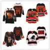 MTHT PASSISEREN CLOWN POEL ROTTON TREKEN 95 Black HalloWicked 19 Orange Hockey Jersey Borduurwerk Gestikt elk nummer en Naam Jerseys