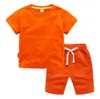 Ny sommarm￤rke Tracksuit Set Baby Clothes Passar Barn mode pojkar flickor tecknad t-shirt shorts 2st/set sm￥barn casual kl￤der barn