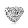 Fit Pandora beads 925 silver charm women jewelry Color Unicorn Crystal Heart Clover Beads