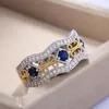 Pierścionki ślubne Huitan Vintage Wspaniały pierścionek żeński Pierścień Pielęgna