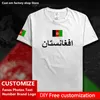 Afghanistan Afghan T-shirt Personnalisé Jersey Fans DIY Nom Numéro Marque High Street Fashion Hip Hop Lâche Casual T-shirt 220616