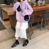 Sweats à capuche pour femmes Sweatshirts Fraise Broderie Lavande Surdimensionné Femmes Harajuku Rose Sweat Kawaii Lâche Manches Longues Hauts