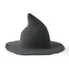هالوين الساحرة صوف القبعة الكلاسيكية قبعة الصياد قبعة الأزياء Witch Witch دلو الحوض المدببة