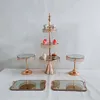 Andere Backformen 5 teile/los Gold Kristall Metall Kuchen Ständer Set Acryl Spiegel CupcakeSonstiges