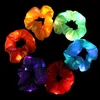 LED Luminous Hair Bands Scrunchies Women Girls Headwear Rope Simple Wrist band Rings Rubber Strings Hair Accessories Stage Lighting