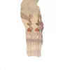 Lampadario pendente Orecchini lunghi con nappa a forma di farfalla con perla singola e fiore rosa per le donne