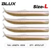 Blux Flash Sand Eel 10cm125 cm Pesca morbida Piatta Tail Testa Pincolla esca artificiale Salta Salta Bassi da bagno Attrezzatura da nuoto Equipaggiamento 220523