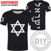 ISRAEL T-shirt nom numéro Isr T-shirt vêtements imprimer bricolage gratuit sur mesure t-shirts Po Respirant 3D 4XL 5XL grande taille 6XL 220609