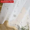 Coranos coreanos bordados de voz bordados para a cortina da janela do quarto para sala de estar cortinas puras cortinas personalizadas feitas 220525