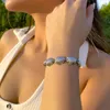 Boho Handgjorda metallskal repkedja armband till hands för kvinnor sommarstrand snäckskal barfota fotled på bensmycken tillbehör