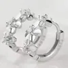 925 argent romantique prune bossom cristal boucles d'oreilles pour femmes créateur de mode fête accessoires de mariage bijoux cadeaux