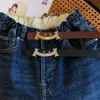 2022 beroemde merk damesmode lederen riemen ontwerper hoge kwaliteit metalen h gesp meisjes retro vintage taille band voor jeans klassieke luxe topselling