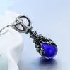 Collane con ciondolo Vintage Dragon Claw Crystal Ball Collana con pestello magico per uomo Donna Goth Rock Hip Hop Party JewelryPendant