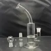 Glass Hookahs Water Bongs Percolators Gear Perc Blown Smoking Water Pipes 18mm joint size for Oil Rigs and Dab