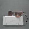 نظارات شمسية ماركة تصميم Fashion Cat Rose Gold Mirror للنساء مصمم بإطار معدني للسيدات نظارات شمسية NXSunglasses