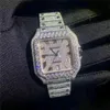 AF39 Moissanite Mosang Stone Diamond Watch Customization은 MENS의 TT를 통과 할 수 있습니다.