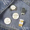 Pins Brooches Jewelry European Headphones Tape Shape Love Music Circle Letter Alloy Lapel Pins Unisex Philharmonic Knapsack Clothes Badge A