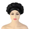 Headtie مضفر رأس التفاف النيجيري Gele Turban Caps المرأة الأنيقة headwraps hijab القبعة الهندية القبعة الهندية