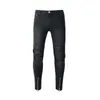 Skinny jeans voor heren Casual slanke bikerjeans Denim kniegat hiphop gescheurde broek gewassen Hoge kwaliteit231P