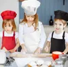 2022 Imprimable Personnaliser Logo Enfants Chef Tablier Set Cuisine Tailles 12 Couleurs Tabliers pour enfants avec chapeaux de chef pour la peinture Cuisson Cuisson FY3525 0419