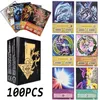 100 stcs yu-gi-oh anime-stijl kaarten blauwe ogen donkere goochelaar exodia obelisk slifer ra yugioh dm klassieke proxy diy kaart kinderen cadeau 220726