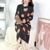 Vêtements de nuit pour femmes Style japonais mignon ours Jacquard robe de nuit automne hiver longue corail velours pyjamas doux lâche manches pull Homewear