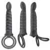 10 Frequenz Double Penetration Dildo Penis Ring Vibrator Lock Für Männer Tragen Vagina Plug Erwachsene sexy Spielzeug