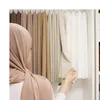 Bonne couture femmes foulards Hijabs Long châle châles plaine haute qualité Premium lourd en mousseline de soie Hijab écharpe malaisienne