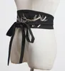 Belts SeeBeautiful Simple Embroidery Lace Up Waist Seal Wide Belt Woman Summer Spring 2022 Tide Fashion All Match T136Belts Fier22