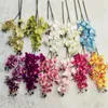Couronnes de fleurs décoratives 5 pièces orchidée papillon en latex fausse impression 3D 21/16/10 têtes orchidées Phalaenopsis au toucher réel pour mariage artificiel