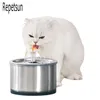 Quickly Transportable Pet Automatic Drinking Fountain Stainless Steel For Cat Dog Feeder Drink Bowl 220323