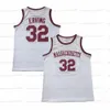 Custom #32 Julius Dr. Jerving College Retro Classic Basketball Jersey's Men's All White Red Qualsiasi nome Nome XXS-6XL di alta qualità