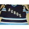 MThr CustomizeVintage 1974-75 Houston Eros Gordie Howe Hockey Jersey Broderie Cousu ou personnalisé n'importe quel nom ou numéro rétro Jersey