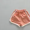 MILANCEL Summer Baby Suit Cute Bear Tees and Solid Loose Shorts Gitls 2Pcs Korean Casul Infant Sets Cotton Toddler Clothes 220507