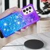 Bling Akan Bataklık Kılıfları Sıvı Degrade Glitter TPU Güçlendirilmiş Köşeler Samsung S22 Artı Ultra A03S A21S A02S A12 A32 A42 A52 A72 A22 A13 4G 5G A23 A33 A53 A73