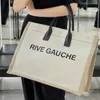 2022 Borsa shopping di design di lusso di nuovo stile Womens Rive Gauche Borsa da viaggio all'aperto Borsa moda lino Borse da spiaggia grandi Borsa a tracolla grande Portafogli da uomo