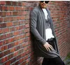 Herrtröjor Men Cardigan 2022 Men's Plus Size Long Style Open Fick Pocket 7xl 6xl 5xl M Black Greymen's Men's Men's