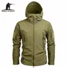 Men's Jackets Men's Military Camouflage Fleece Tactical Jacket Men Waterproof Softshell Windbreaker Winter Army Hooded Coat Hunt Clothes