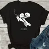 Goth Skeleton T Shirt Women Together Forever Harajuku Vintage Cotton Aesthetic Grunge Unisex Graphic T Shirts Tops Women Clothes 220511