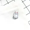 Simpatico gatto bianco animale spille spille per donna bambini Fahsion gioielli camicia cappotto vestito denim borsa Decor spilla in metallo smaltato