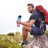 Bouteille d'eau en matériau Tritan avec marqueur de temps Bouteille étanche pour les sports de remise en forme Bouteille d'eau de motivation avec marqueur de temps 220425