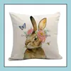 Caixa de travesseiro suprimentos de cama têxteis domésticos jardim ll travesseiro de coelho de pásco