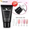 NXY Nail Gel Acrylic 45G Clear Jelly Pink Color Poly Manicure Semi Stałe Rozszerzenie Soak Off LED UV Francuski 0328