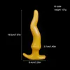 Nxy Anal Toys New Golden Finger Set da cinque pezzi Sm Deep Soft Tpe Anal Strip Masturbazione per uomini e donne 220519