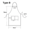 ファッションユニセックスワークマン用エプロンキャンバスブラックビブ調整可能な料理キッチンSツールポケット220507
