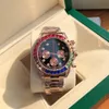 Moissanite Diamond Watch Quartz 시계 다이아몬드 스테인레스 스틸 레이디스 비즈니스 브레이슬릿 남성 방수 선물
