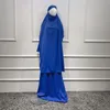 Vestuário étnico Eid Abaya Dubai Muçulmano Oração Vestuário Jilbab Hijab Vestido Longo Khimar Ramadan Abayas Para Mulheres Roupas Islâmicas Niqab Djellaba B